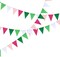 30ft 45pcs Green Pink White Blank Pennant Banners Flags String Triangle DIY Bunting Garlands Tropical Party Decorations for Birthday Baby Shower Bachelorette Hawaiian Beach Pool Summer